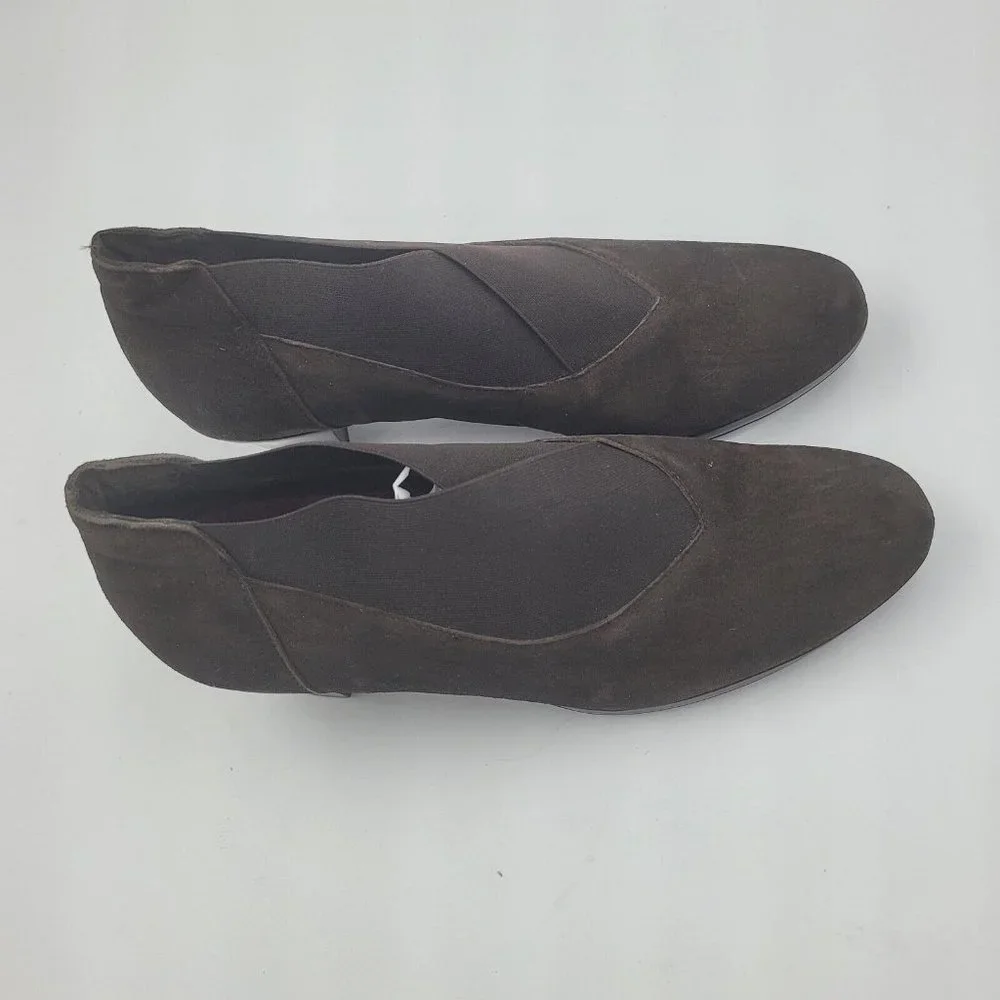 NEW Munro Francee Brown Suede V-Neck Heeled Ankle Bootie Women's Size 10M - Picture 5 of 11